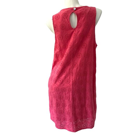 Charlie Paige Pink Sleeveless Eyelet Shift Dress M - Picture 6 of 12